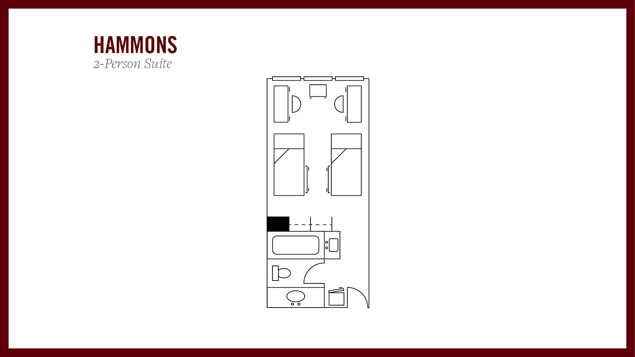 Hammons House 2-person suite layout