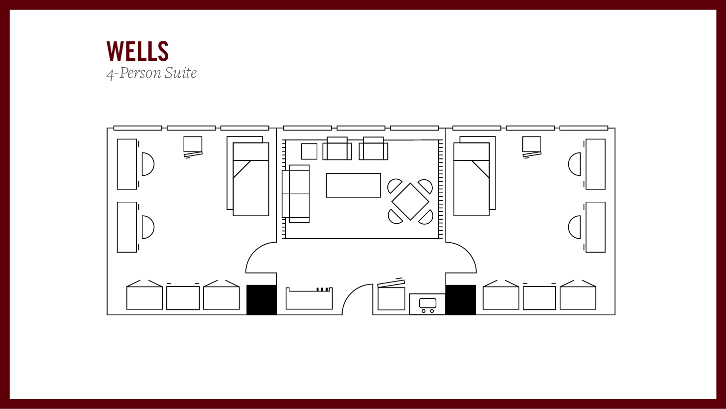 Wells 4-Person Suite