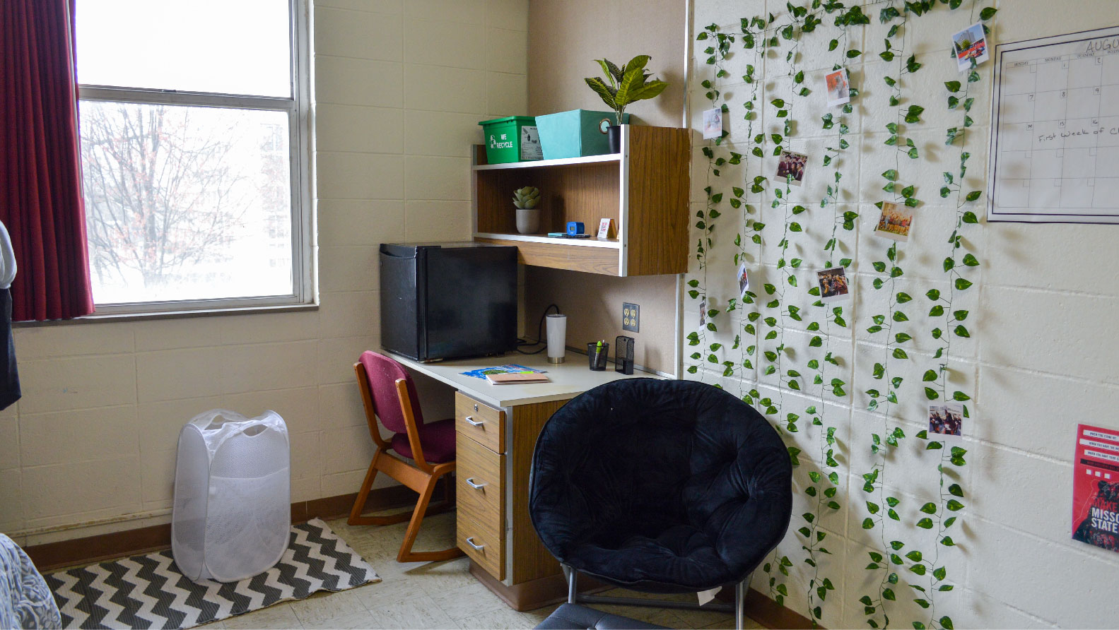 desk with chair and soccer chair ottoman leaf wall hanging