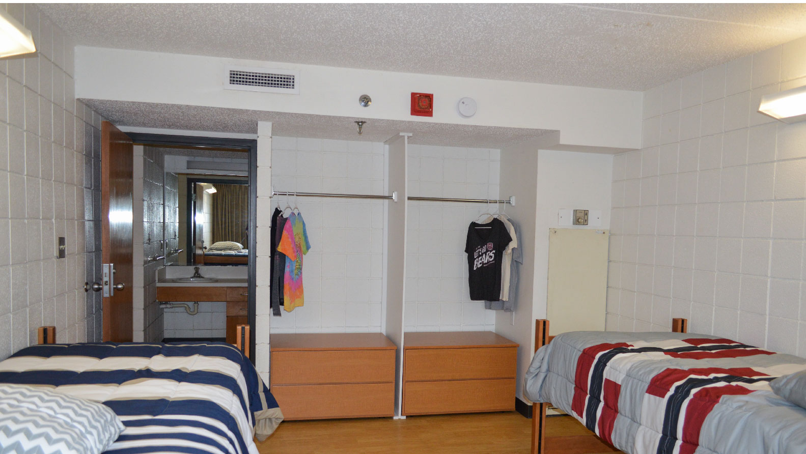 Hammons Bedroom- 2 closet niches with hanging bar and 2 drawer cabinet in each closet