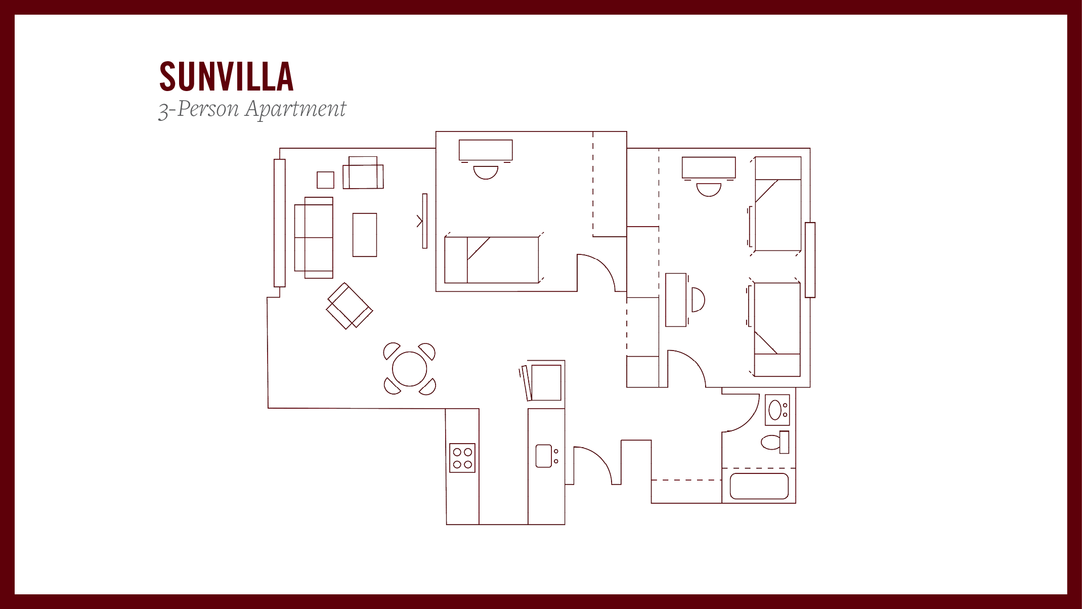 Sunvilla 3-person apartment